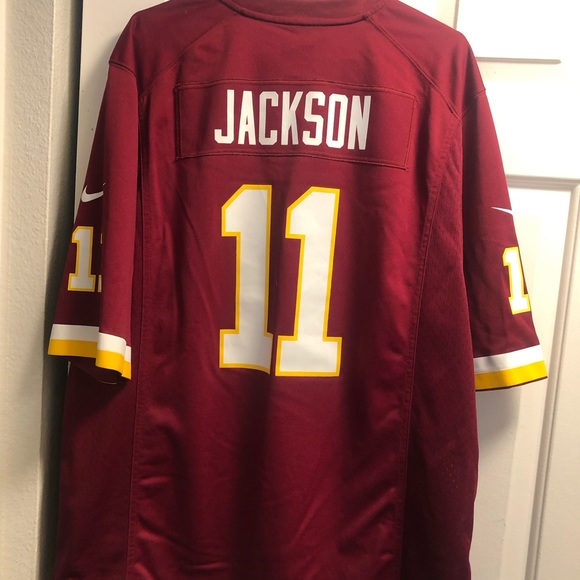 Nike NFL Player Washington Red Skin #11 Jackson Men’s Maroon Gold Jersey Size XL - Picture 4 of 14